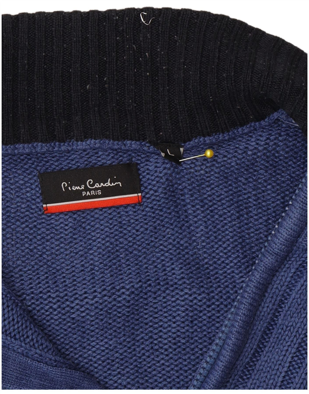 Pierre Cardin - Jersey con cuello y cremallera para hombre, talla grande, color azul