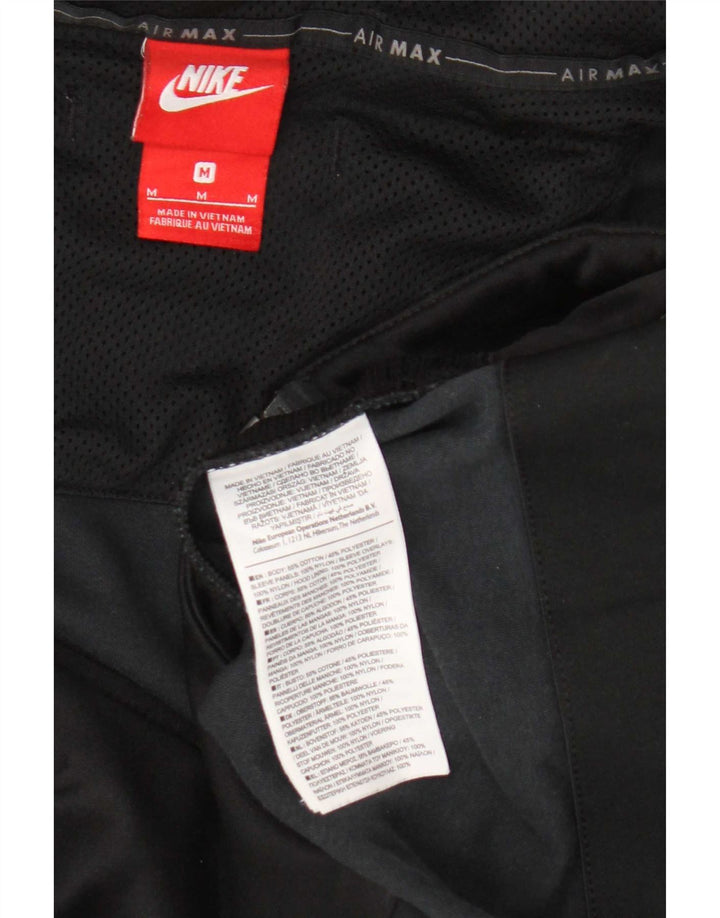Nike Chaqueta de chándal con capucha y gráfico para hombre, algodón negro mediano