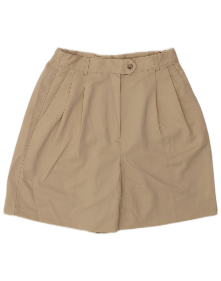 IZOD Pantalones cortos chinos pegados para mujer US 6 Medium W28 Beige Poliéster