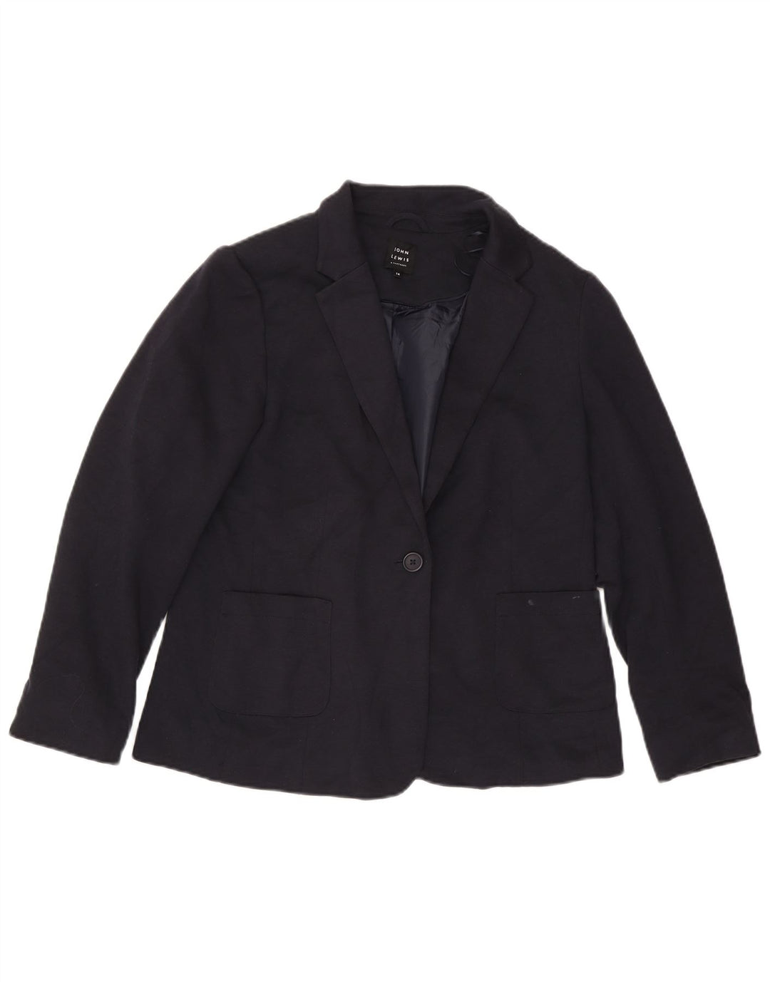 John Lewis Chaqueta tipo blazer con 1 botón para mujer UK 40 Mediano Azul marino Poliéster