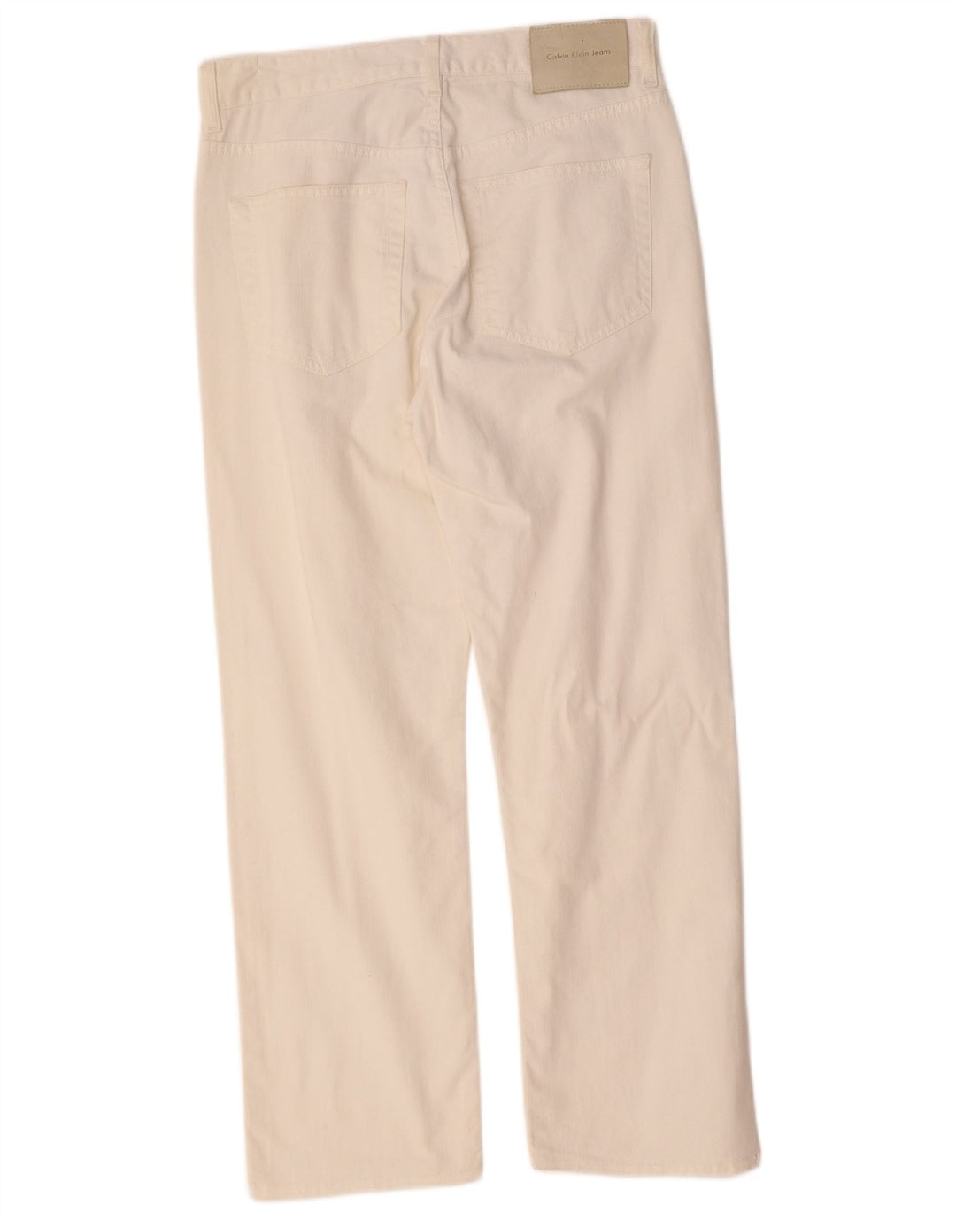 Vaqueros rectos Calvin Klein para mujer W29 L27 algodón blanco