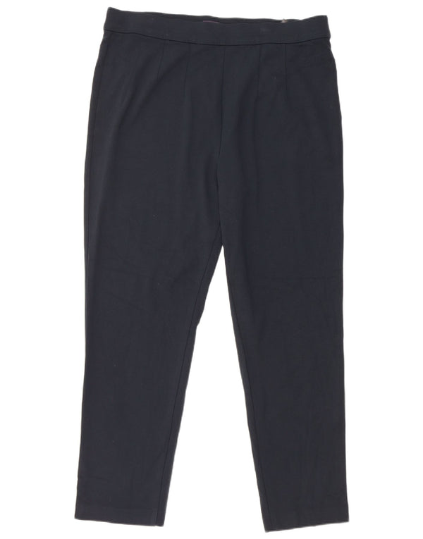 Marks & Spencer Pantalones Casuales Cónicos para Mujer UK 18 XL W36 L28 Azul Marino