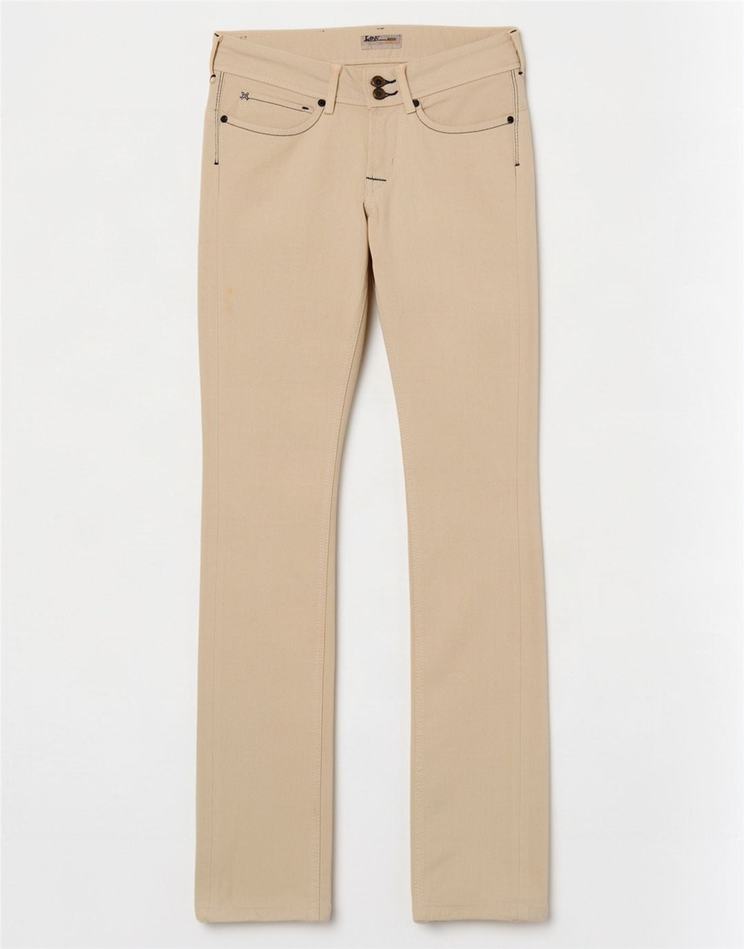 Vaqueros Lee Amy Slim para Mujer W27 L33 De Algodón Blanco Roto