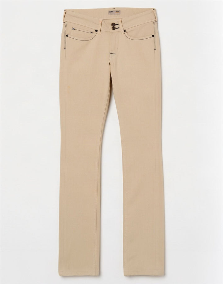 Vaqueros Lee Amy Slim para Mujer W27 L33 De Algodón Blanco Roto