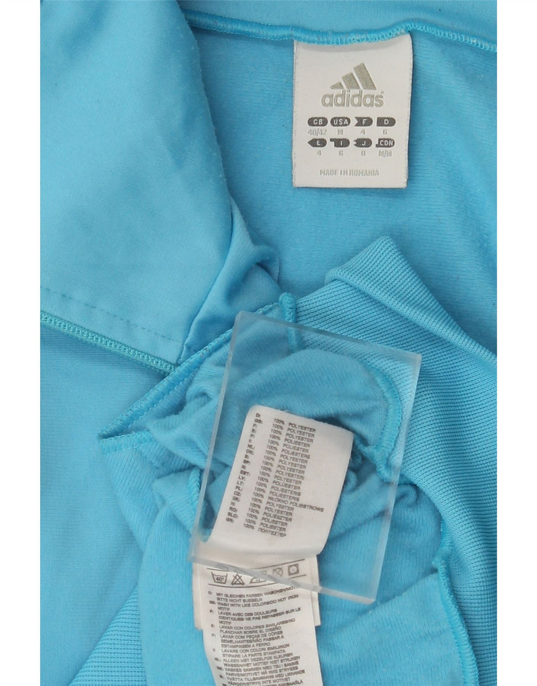 ADIDAS Chaqueta de chándal para hombre UK 40/42 Poliéster azul medio