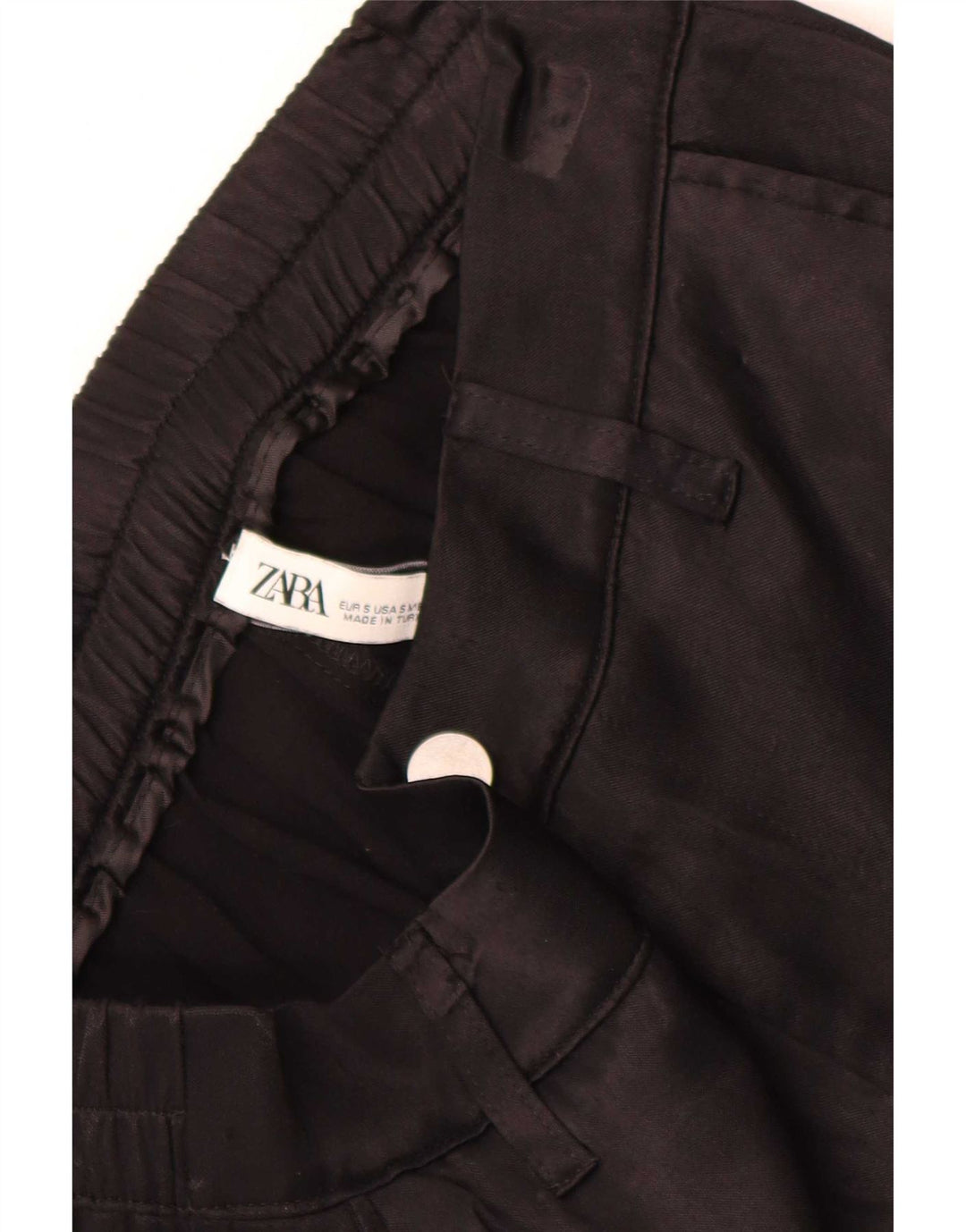 Zara Mujer Joggers Pantalones Cargo Pequeño W26 L28 Negro