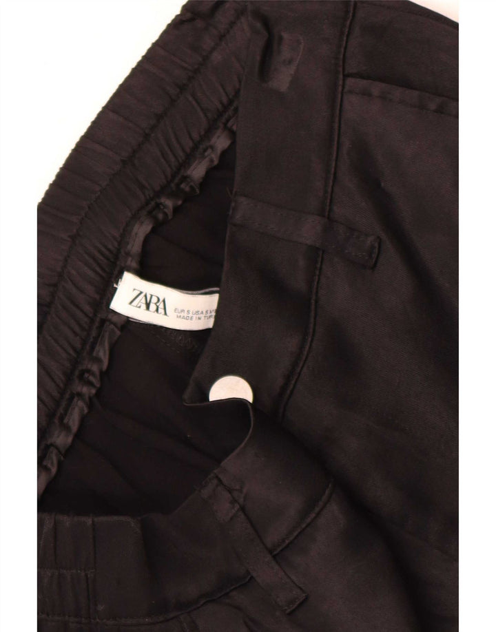 Zara Mujer Joggers Pantalones Cargo Pequeño W26 L28 Negro