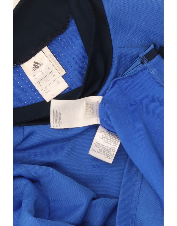 Adidas Hombre Climacool Top Manga Larga XL Azul Colorblock Poliéster