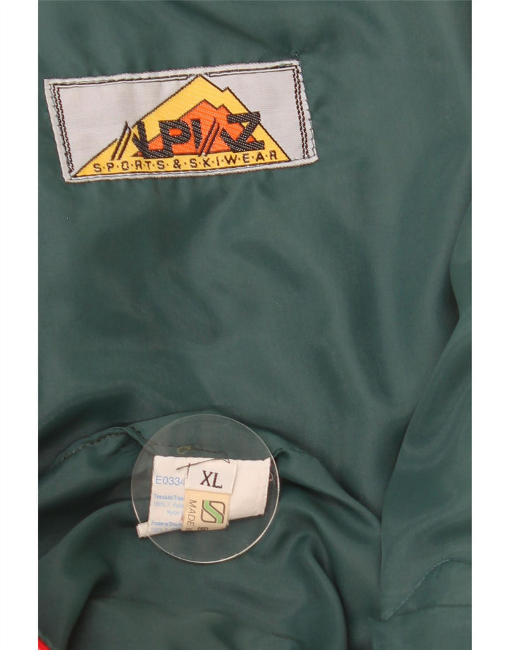 Chaqueta de esquí vintage para hombre Reino Unido 42 XL Poliéster rojo