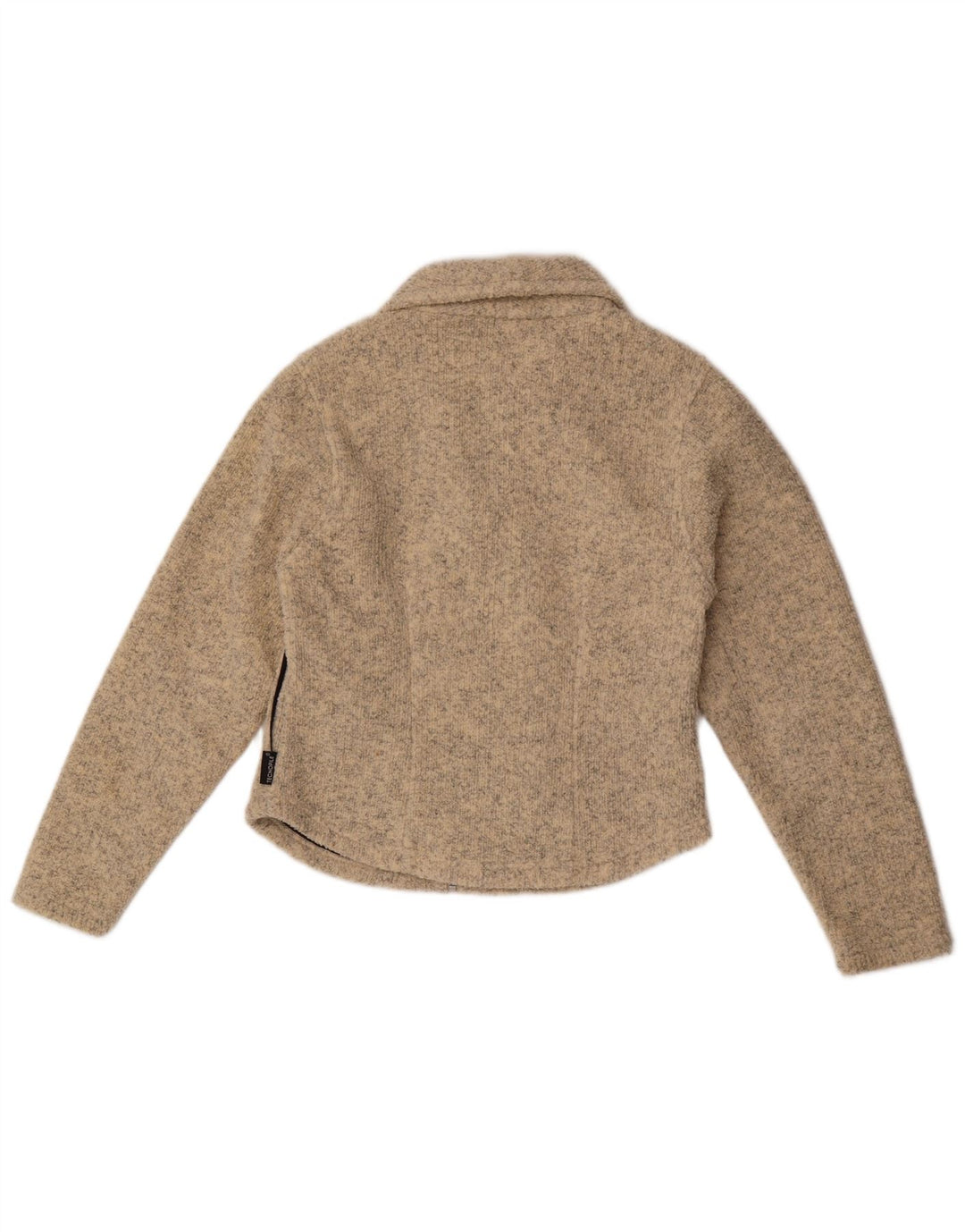 Jack Wolfskin Suéter tipo cárdigan para mujer Reino Unido 10 Pequeño poliéster moteado beige