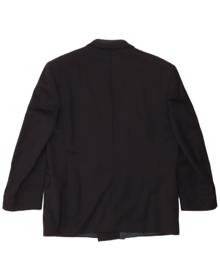 Jaeger Chaqueta tipo blazer con doble botonadura para hombre IT 54 2XL Lana azul marino