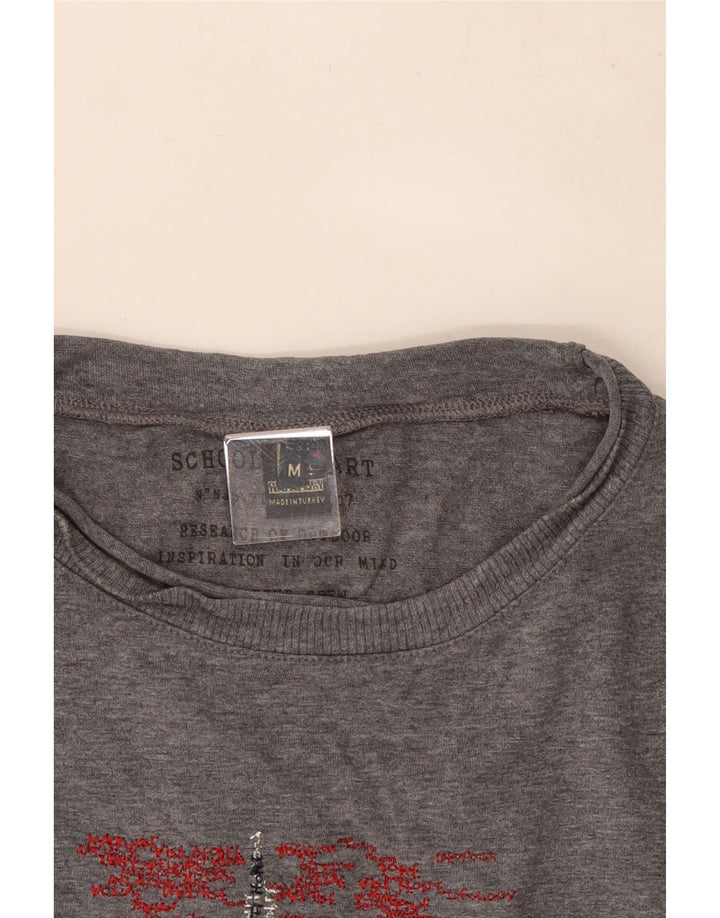 Napapijri Hombre Top Gráfico Manga Larga Gris Medio