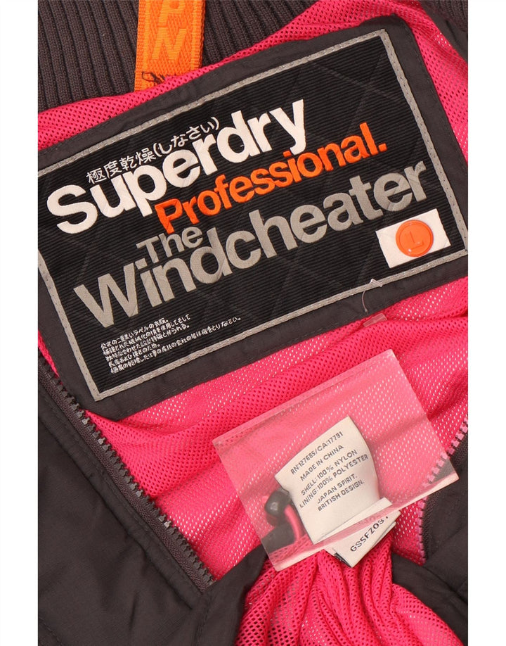 Superdry Chaqueta Cortavientos The Windcheater para Mujer UK 46 Grande Negro