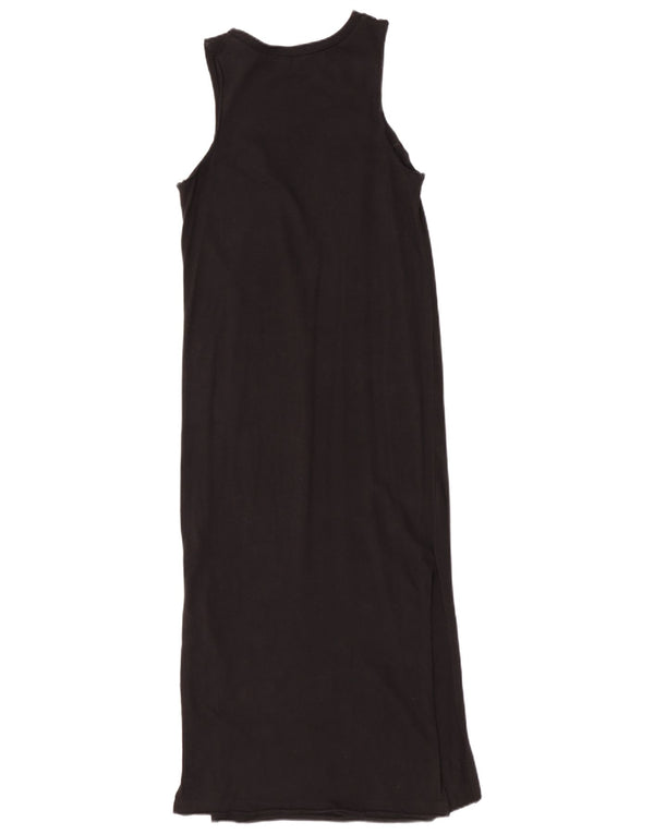 Vans Vestido estilo camiseta sin mangas con estampado gráfico para mujer, talla 40, color negro, talla pequeña