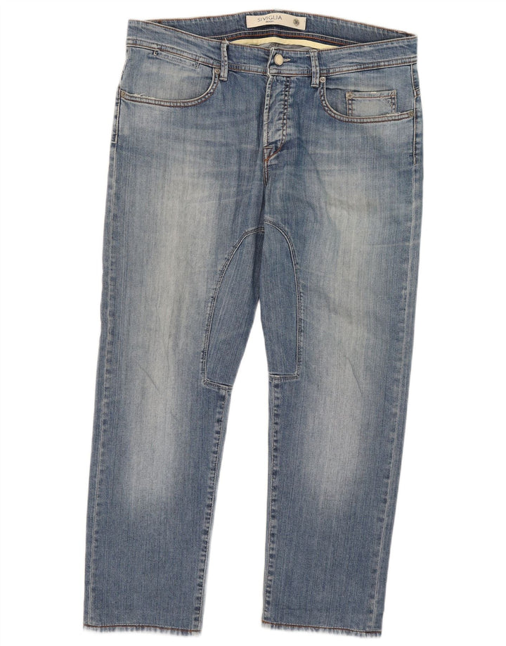 SIVIGLIA Vaqueros rectos para hombre W36 L27 Azul