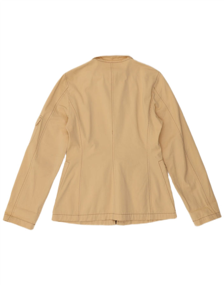 BENETTON Chaqueta utilitaria para mujer IT 42 Algodón beige medio