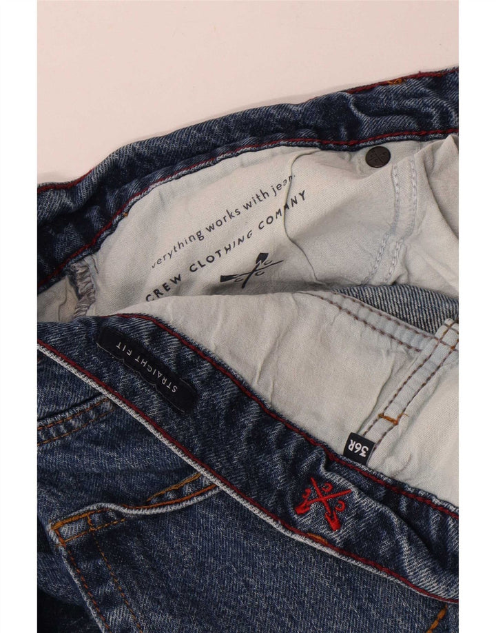 Crew Clothing Vaqueros rectos para hombre W36 L32 Azul