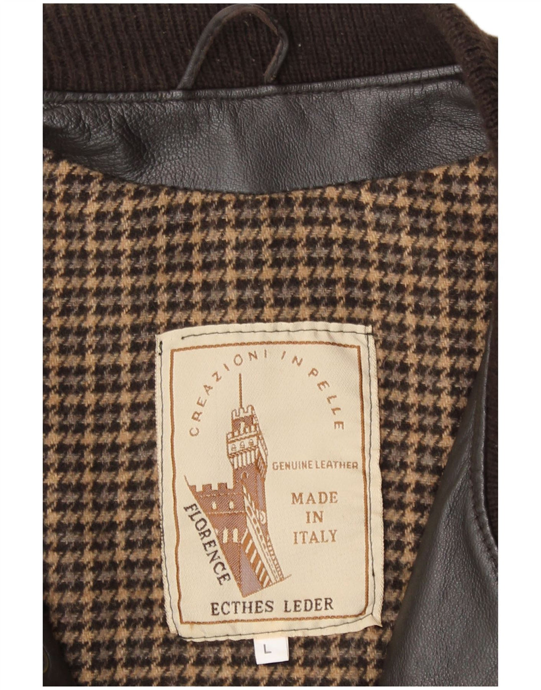 Vintage chaqueta de cuero para hombre Reino Unido 40 cuero marrón grande