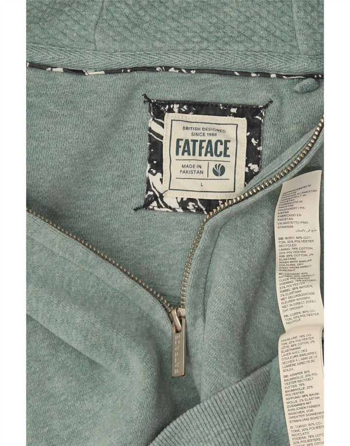 Sudadera con capucha y cremallera para hombre Fat Face Algodón azul grande