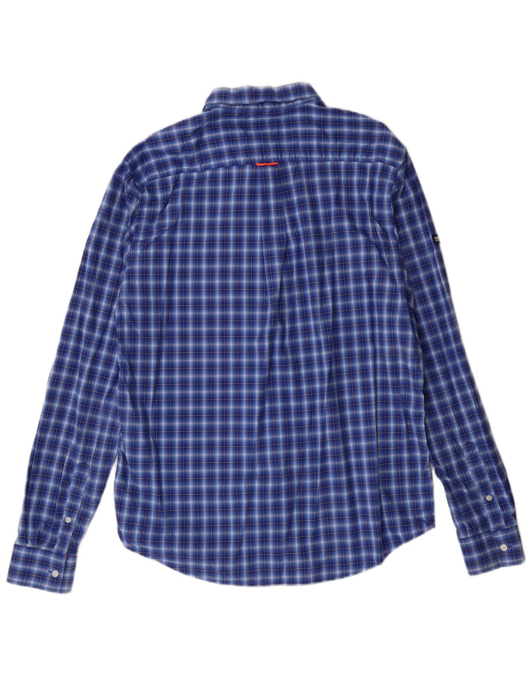 SUPERDRY Camisa Regular Fit Hombre XL Algodón A Cuadros Azul