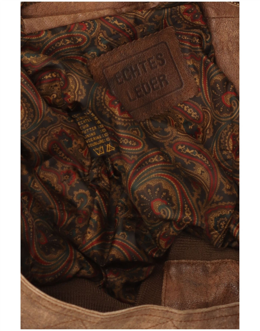 Vintage chaqueta de cuero para hombre Reino Unido 42 XL cuero marrón