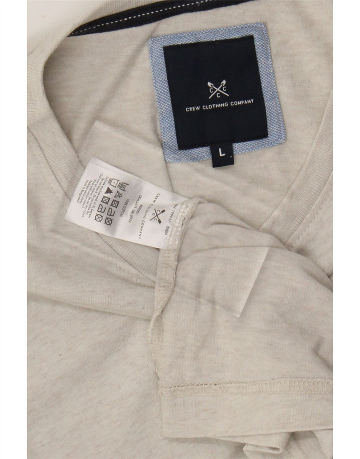 CREW CLOTHING Camiseta para hombre Top grande blanco moteado
