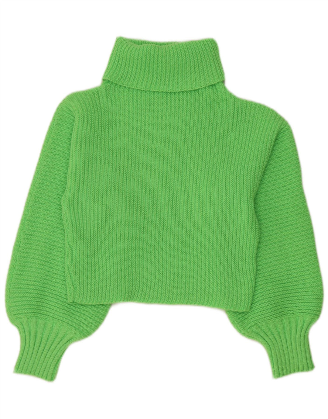 SHEIN Jersey corto con cuello vuelto para mujer ES 40 Poliéster verde medio
