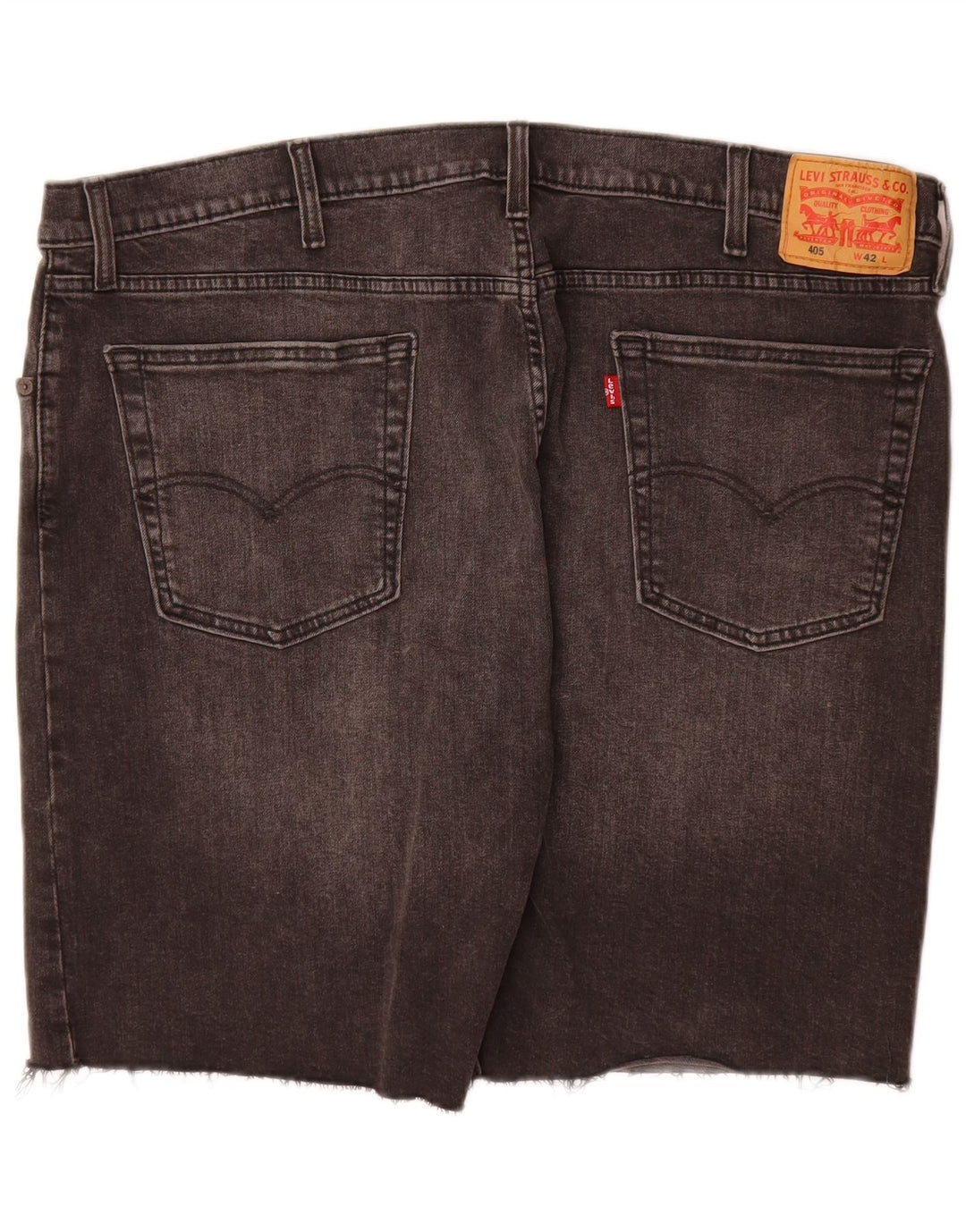 Levi's Mens 405 Denim Shorts W42 2XL Gris Algodón