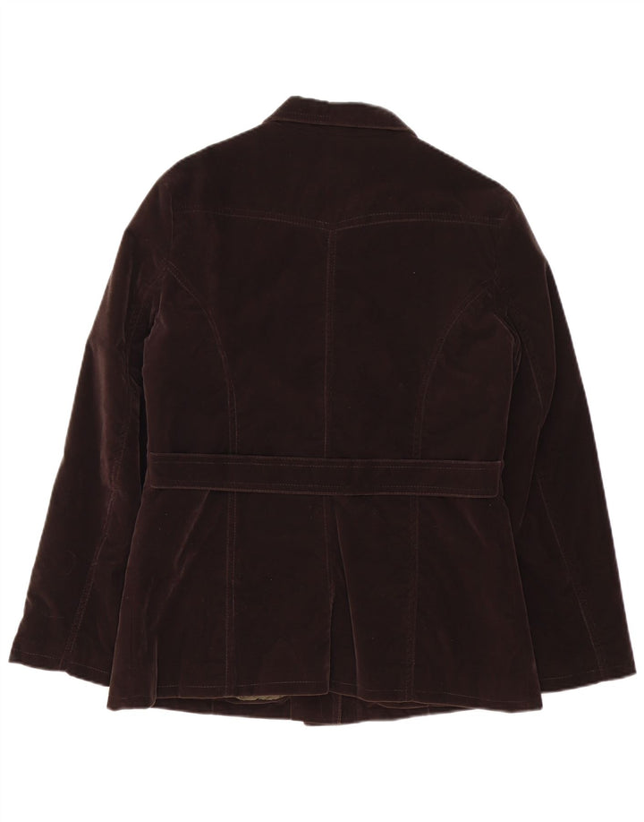 Bayside Chaqueta Bomber Extragrande para Mujer UK 10 Small Marrón Polivinilo