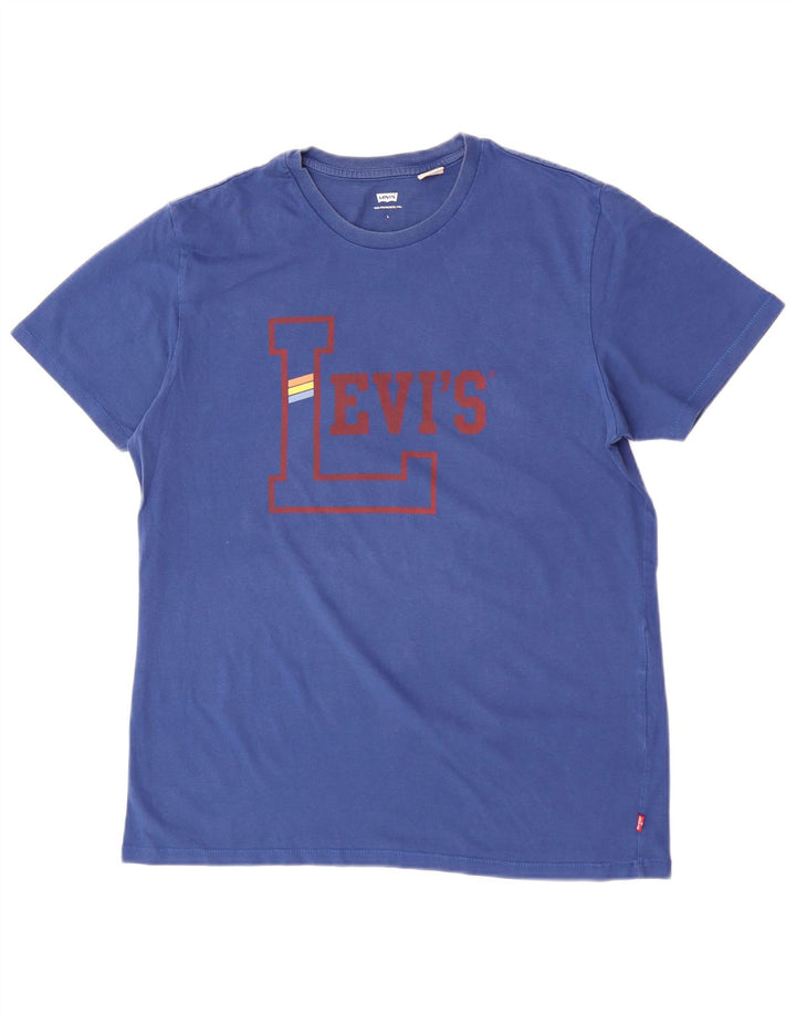 Levi's Camiseta gráfica para mujer Top UK 46 Large Azul