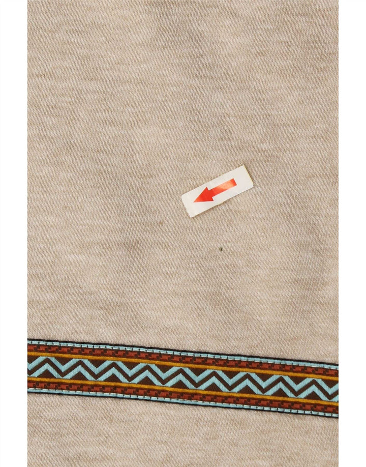 Stefanel - Sudadera con gráfico corto para mujer, talla 40, color gris medio a rayas