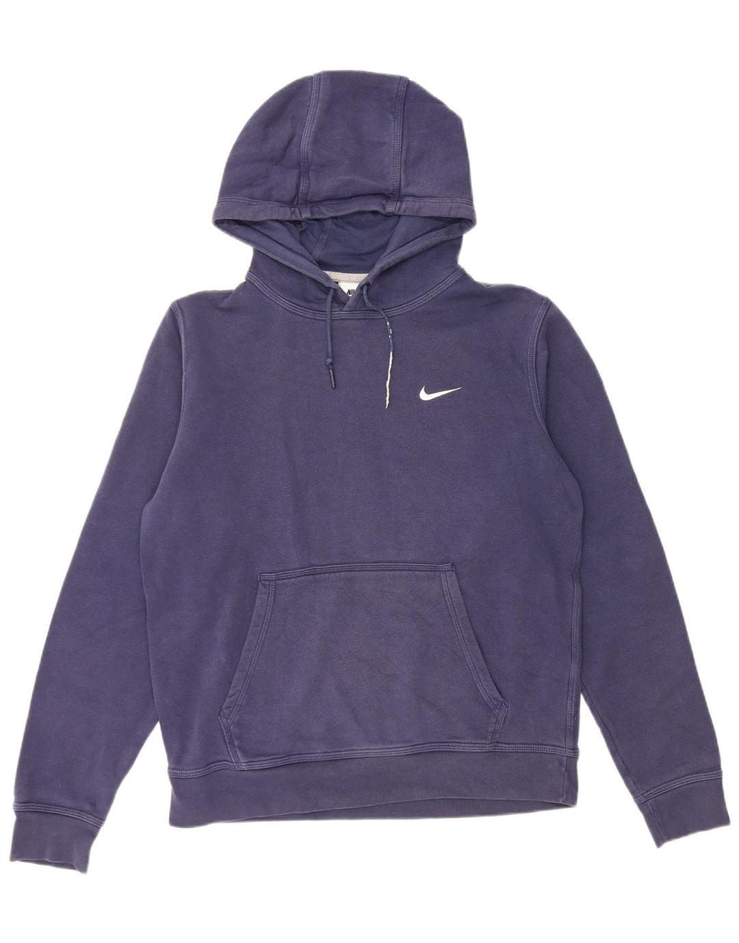 NIKE Mens Hoodie Jumper Medium Navy Blue Cotton