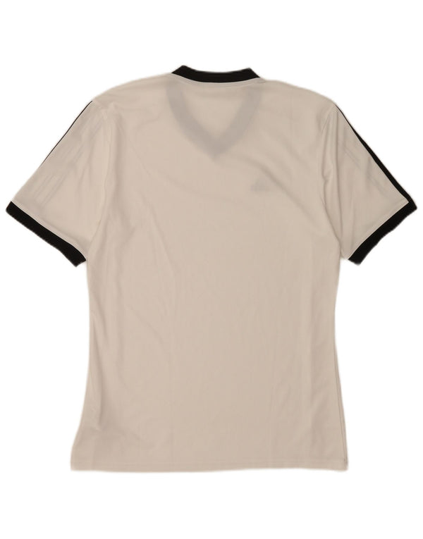 Adidas Mens Climalite Camiseta Top Pequeño Blanco Poliéster