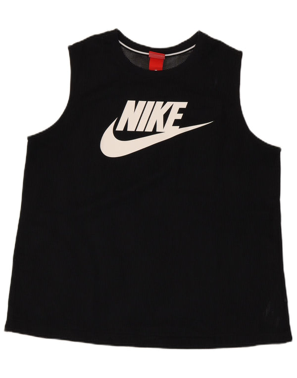Nike - Camiseta sin mangas para hombre, talla grande, poliéster negro