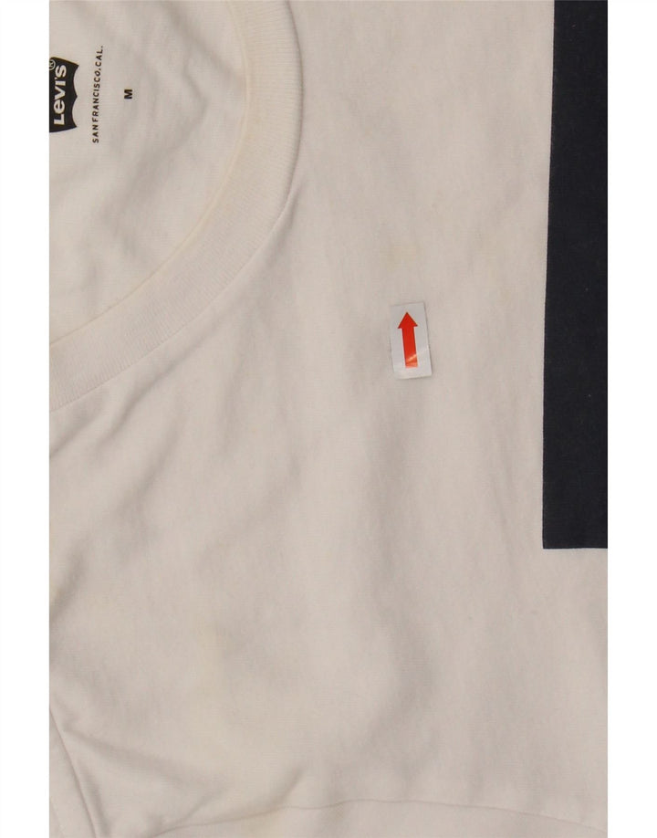 LEVI'S Mens Graphic T-Shirt Top Medium White Cotton
