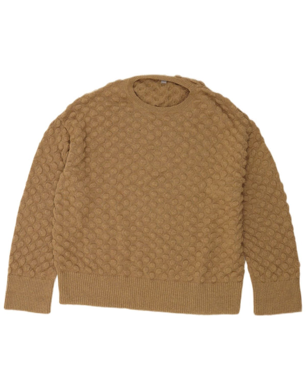 Cos Jersey de cuello redondo para hombre de lana beige medio
