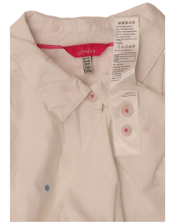 Camisa tipo pulóver para mujer Joules UK 40 Algodón de lunares blancos medianos