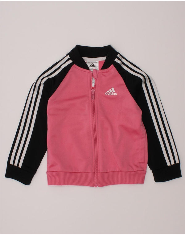 ADIDAS Chaqueta de chándal para bebé niña 18-24 meses Color Block rosa