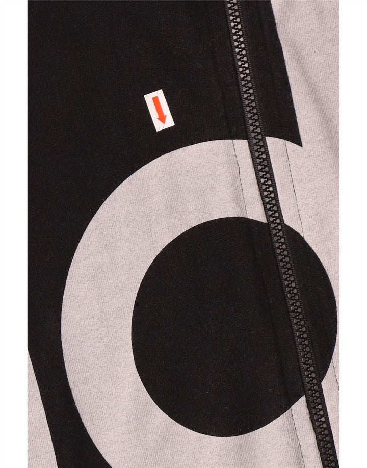 Adidas Hombre Gráfico Chándal Top Chaqueta Pequeña Negro Colorblock Algodón