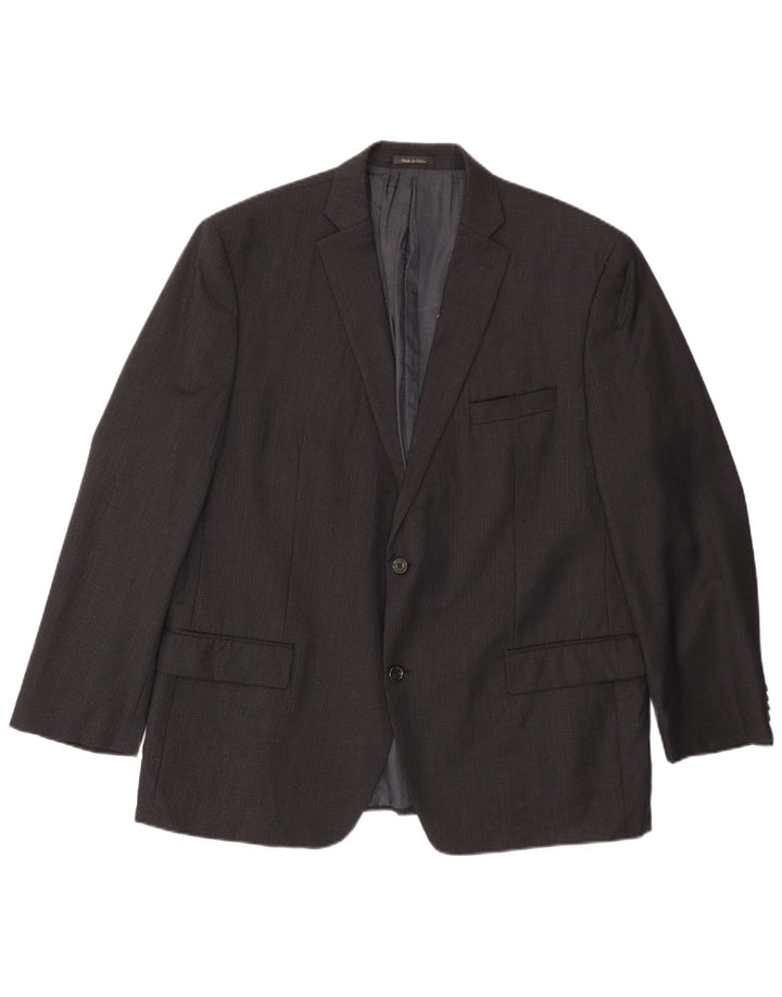 MICHAEL KORS Chaqueta tipo blazer de 2 botones para hombre UK 46 3XL Lana negra