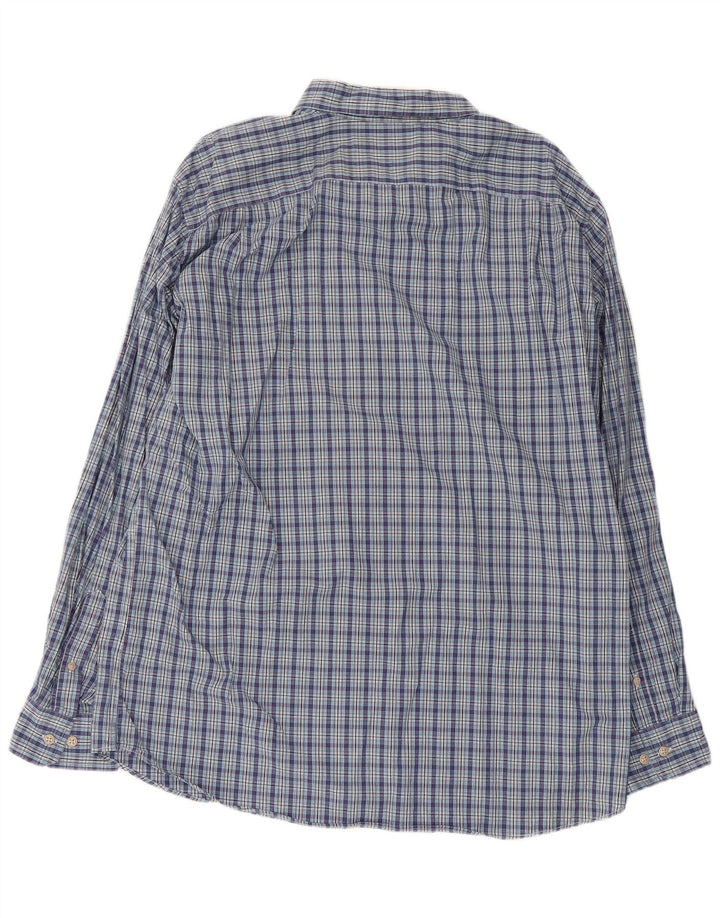 Nautica Camisa Hombre XL Azul Cuadros Algodón