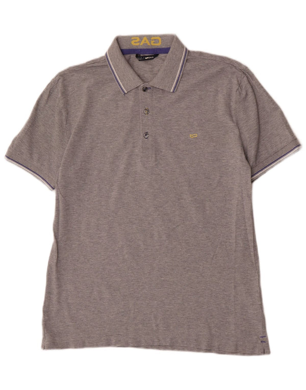 Polo Gas Hombre XL Algodón Moteado Gris