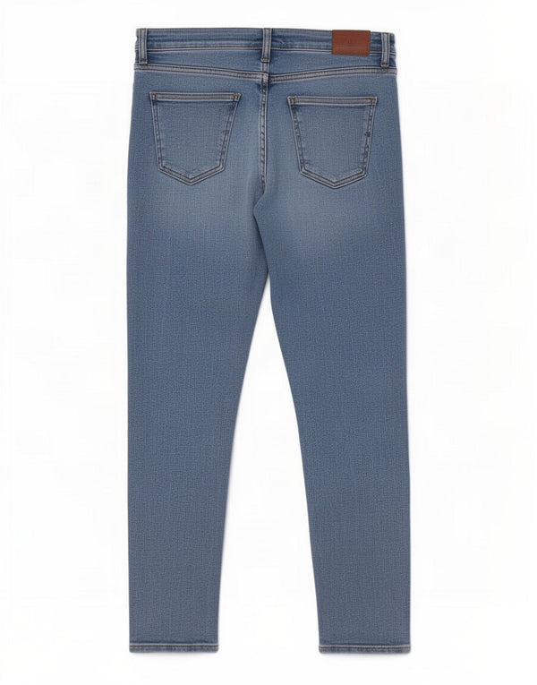 Zara Vaqueros Pitillo Mujer EU 44 XL W34 L27 Azul