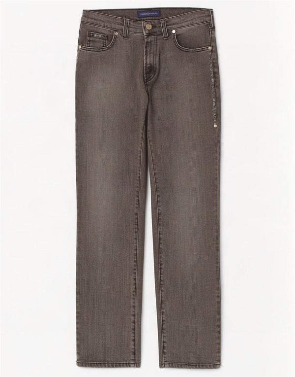 Vaqueros Trussardi Mujer Rectos W27 L28 Gris Algodón