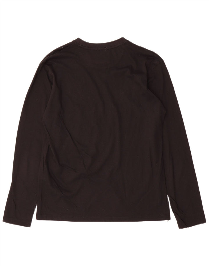Russell Athletic Mens Graphic Top Manga Larga Pequeño Algodón Negro