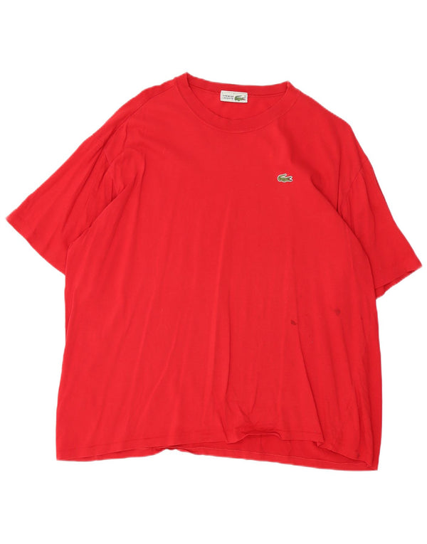 LACOSTE Camiseta Hombre Talla Superior 7 2XL Algodón Rojo