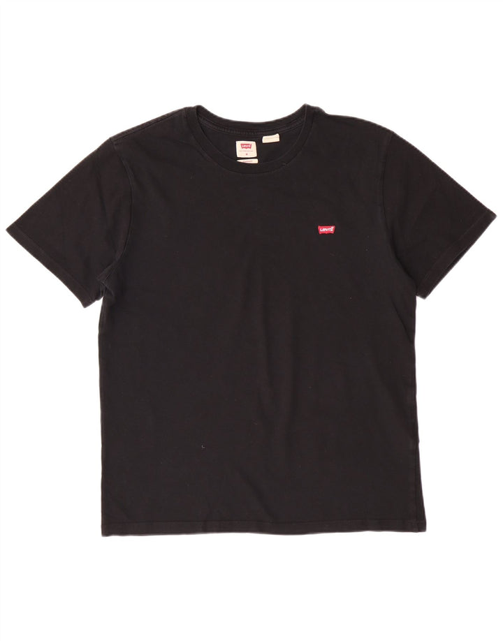 Levi's Camiseta de ajuste estándar para hombre Top mediano de algodón negro