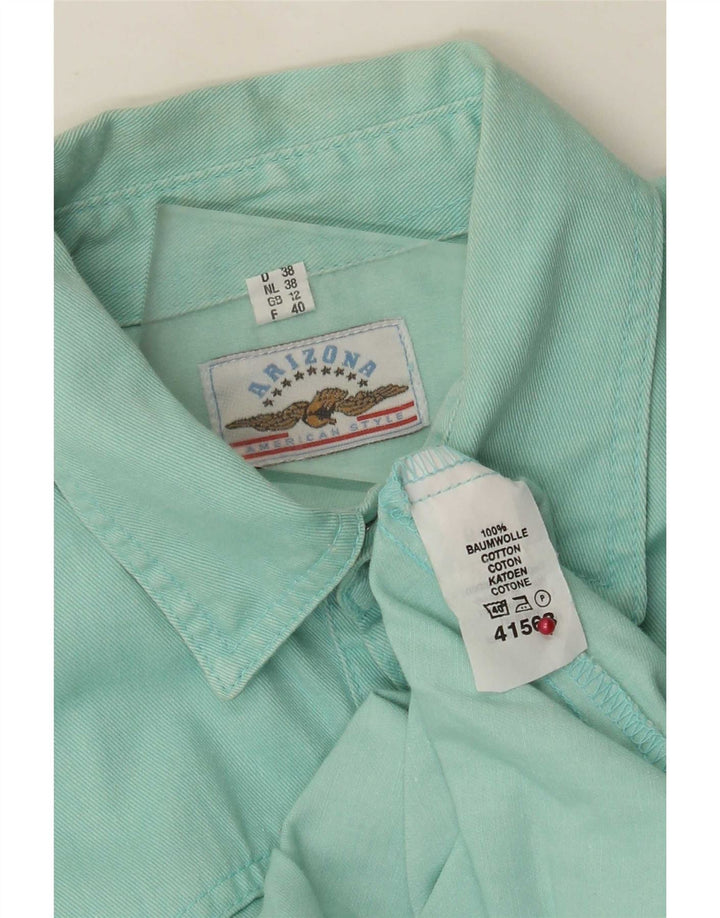 Camisa de franela para mujer Arizona UK 12 Algodón turquesa mediano