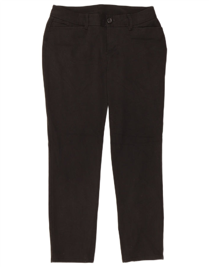 EDDIE BAUER Pantalones casuales delgados para mujer US 4 Small W28 L27 Poliéster negro