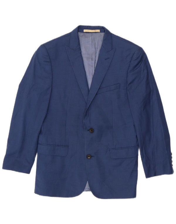 French Connection Chaqueta tipo blazer con 2 botones y manga 3/4 para hombre UK 36 Small Blue